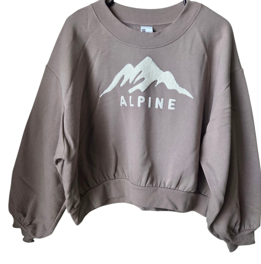 All In Motion Alpine Graphic Women's Brown Sweatshirt XL